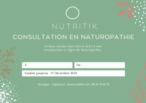 Bon Cadeau Consultation Naturopathie Nutritik