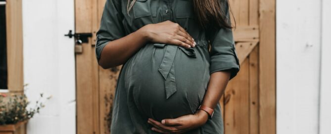 pregnant near door