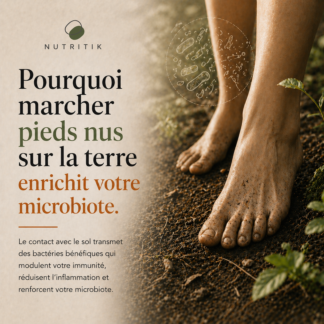 Marcher pieds nus