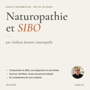 Couverture du guide PDF « Naturopathie et SIBO », par Andreas Jansson, naturopathe